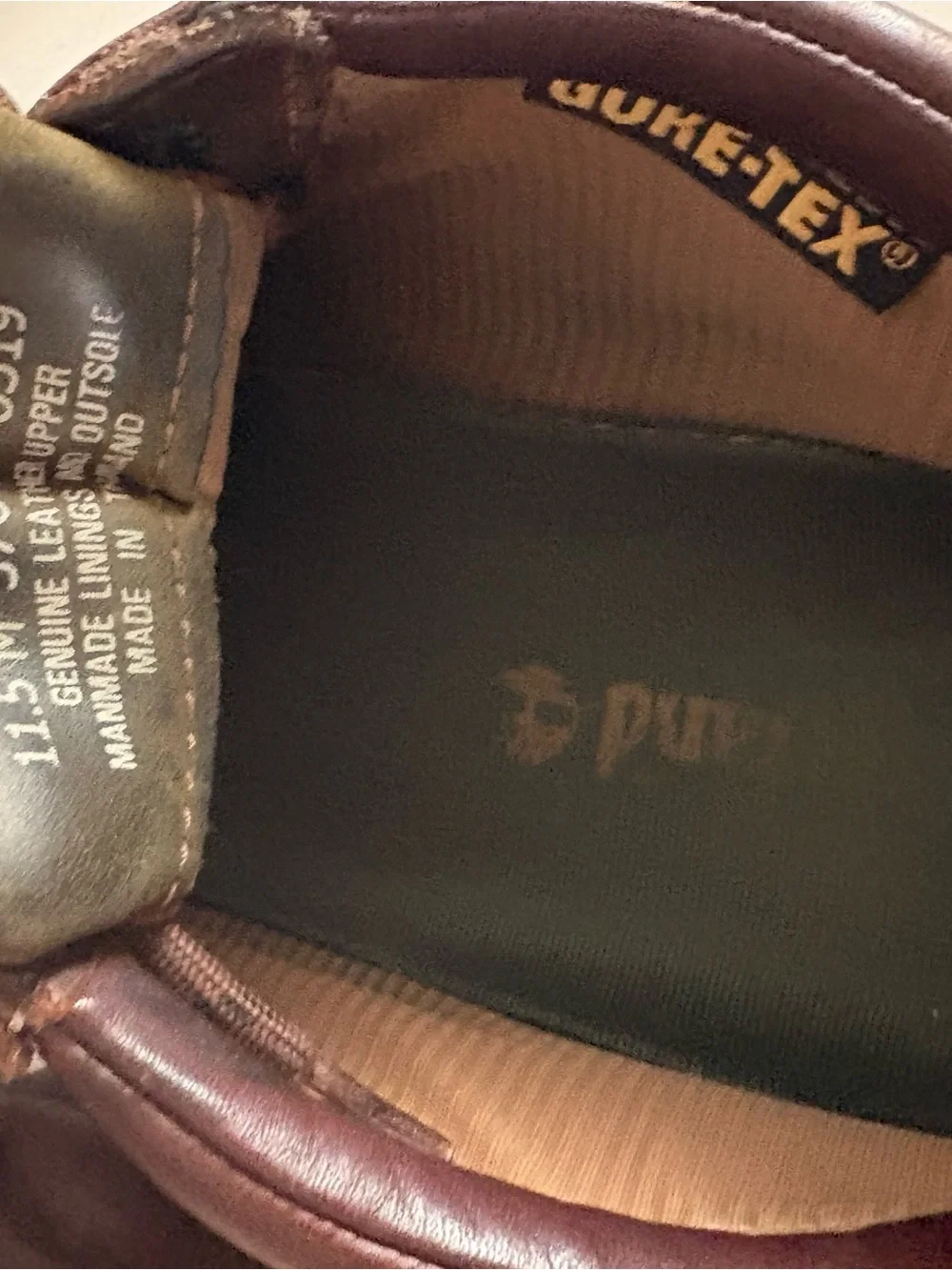 Timberland Men’s 11.5M Brown Leather Gore-Tex Waterproof Shoes